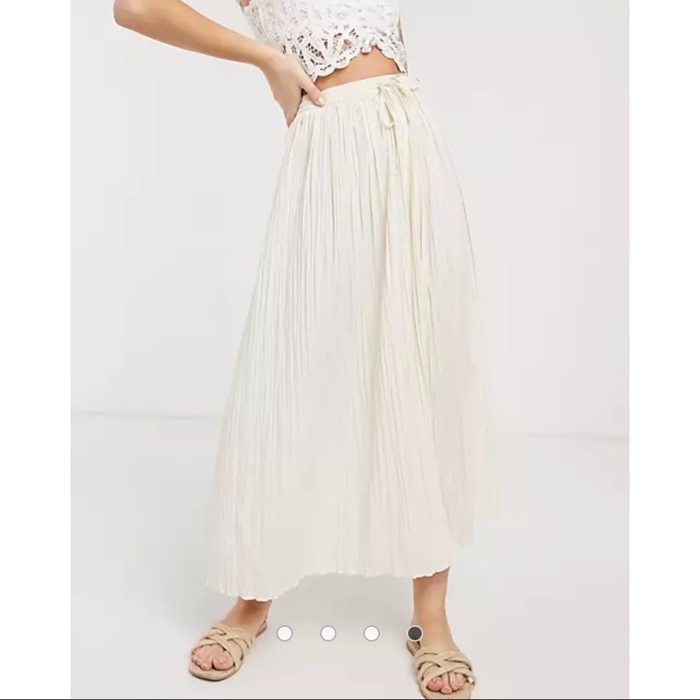 nwt asos crinkle column midi skirt🕊